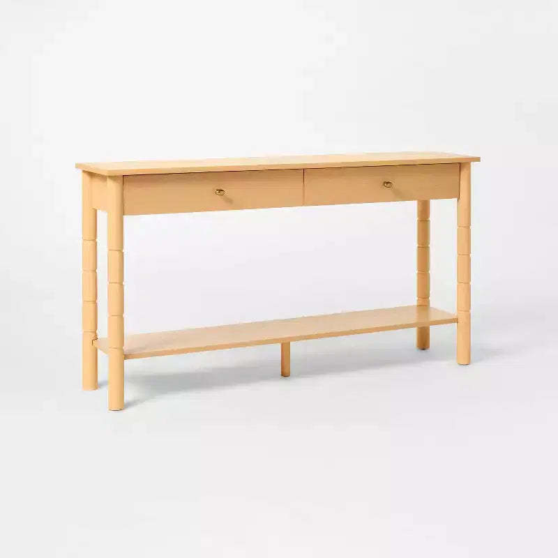 60" Modern Wooden Console Table with Drawer Brown - Threshold™ designed with Studio McGee