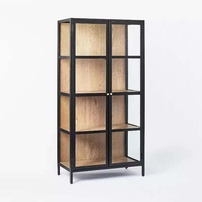 60" Crystal Cove Glass Cabinet Black - Threshold™ designed with Studio McGee