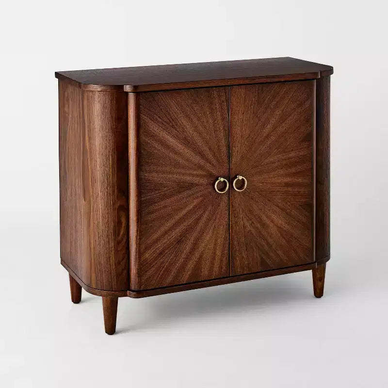 Nephi Two Door Cabinet Walnut Brown Wood Veneer - Threshold™ designed with Studio McGee