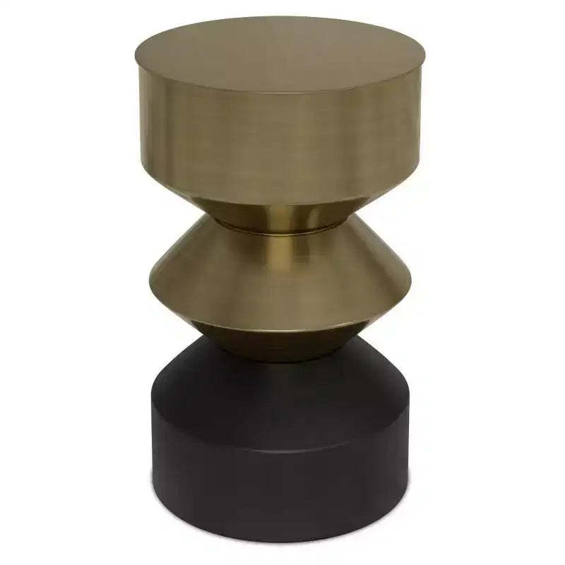 Clover Side Table Black/Brass - WyndenHall: Modern Scratch-Resistant Iron Frame, Round Shape, 19.7" Height, 14" Width