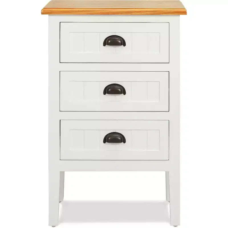 ClickDecor Martin Nightstand Cabinet White: Modern Bedside Table with Drawer, No Assembly, Anti-Tip Hardware Included