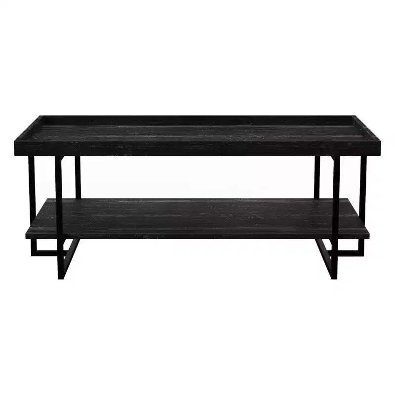 Franda Tray Top Coffee Table Black - miBasics