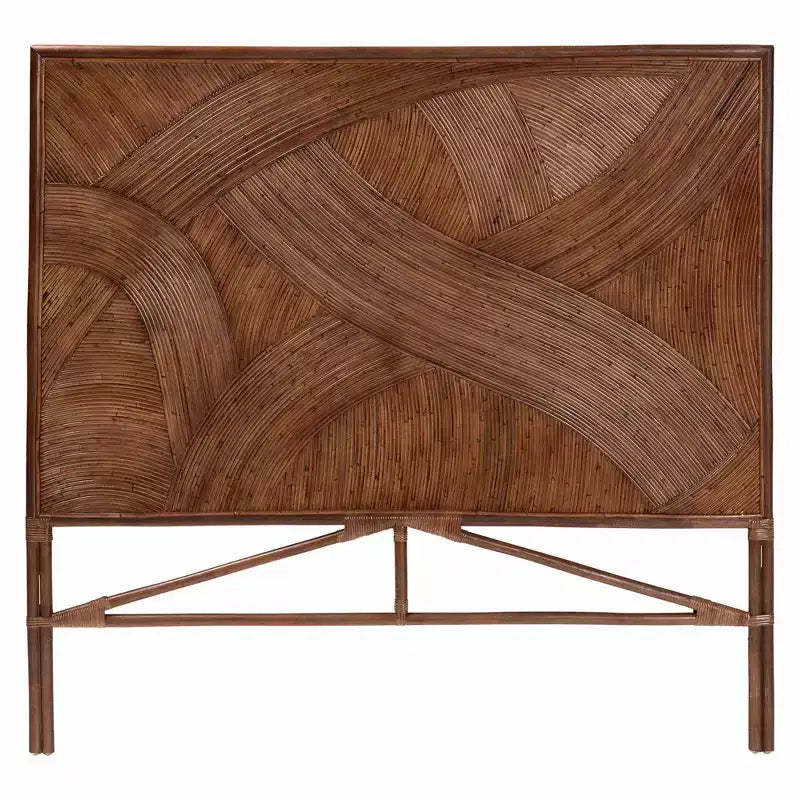 bali & pari King Elettra Rattan Standalone Headboard: Handcrafted, No Assembly, Bohemian Design