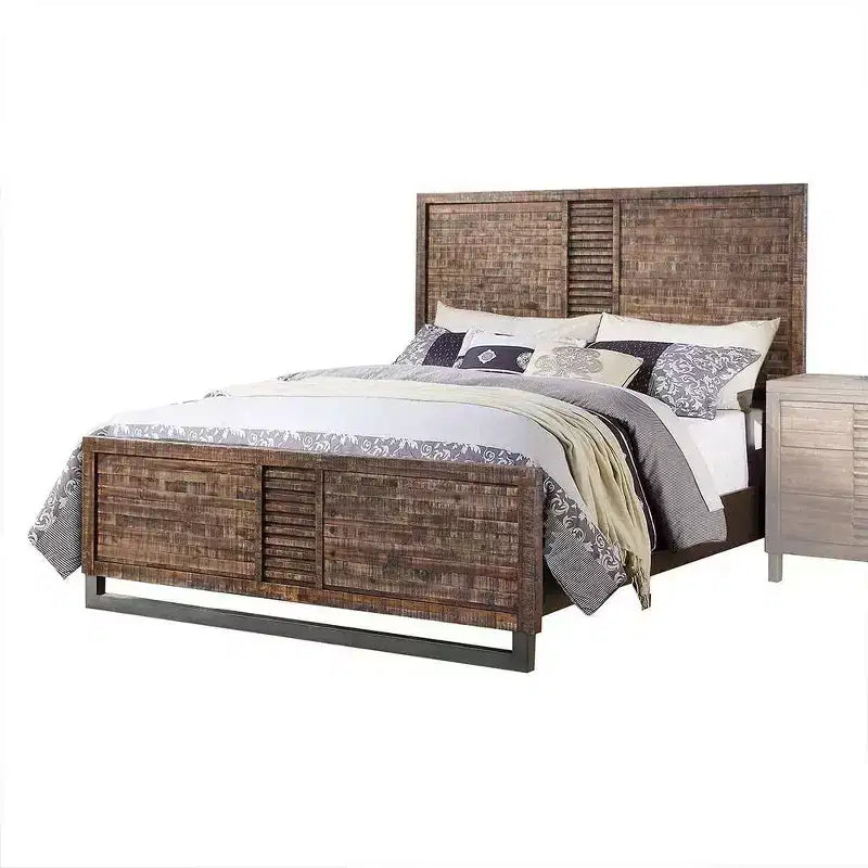 Acme Furniture Queen Andria Bed Reclaimed Oak