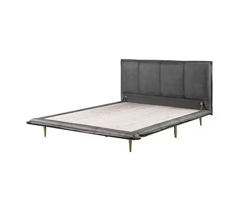 Acme Furniture King Metis Bed Grain Leather Gray