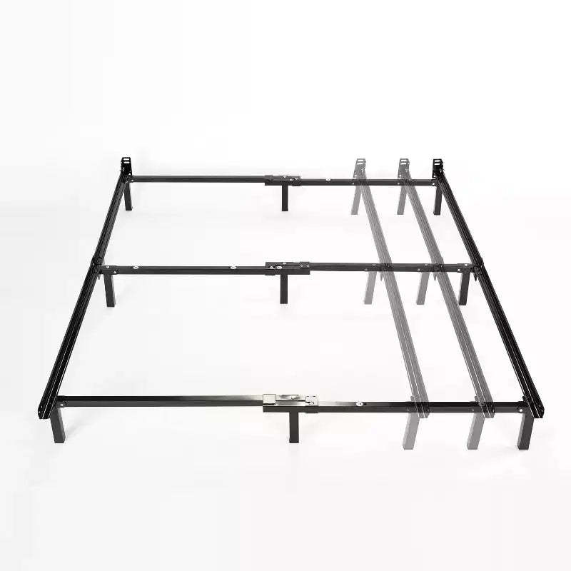 Queen 7" Compack Adjustable Metal Bed Frame Black - Zinus