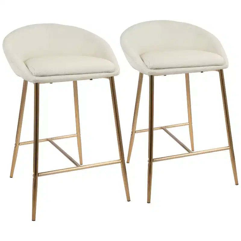 Set of 2 26 Matisse Glam Counter Height Barstools - LumiSource