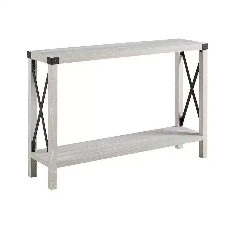 Sophie Rustic Industrial X Frame Entry Table - Saracina Home