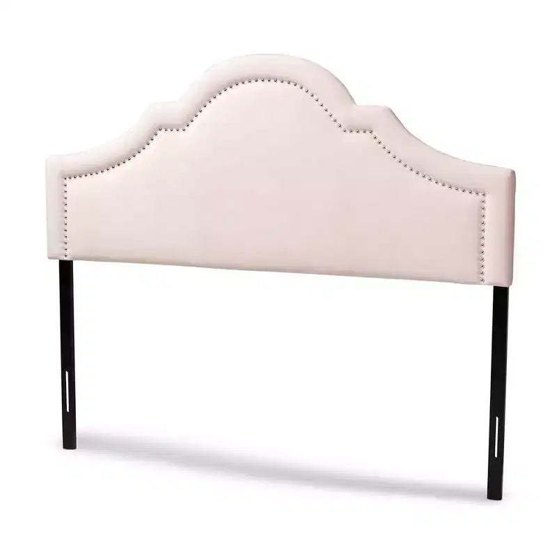 Rita Velvet Headboard - Light Pink - Baxton Studio