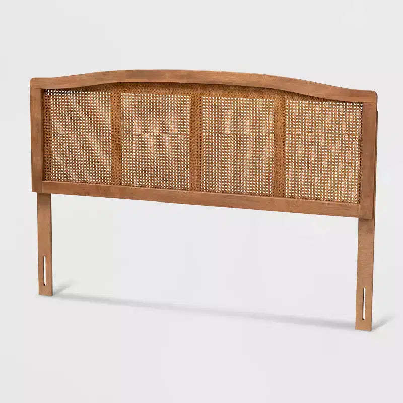 Marieke Wood Headboard Ash Walnut - Baxton Studio