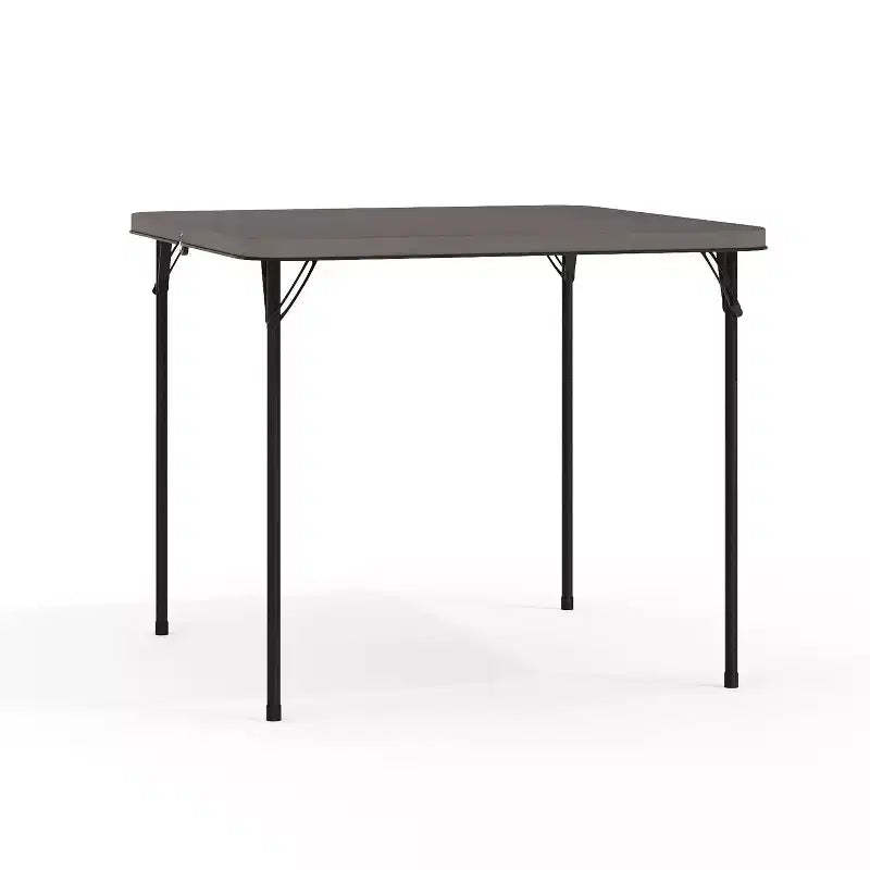 Flash Furniture 2.83-Foot Square Bi-Fold Plastic Folding Table with Carrying Handle