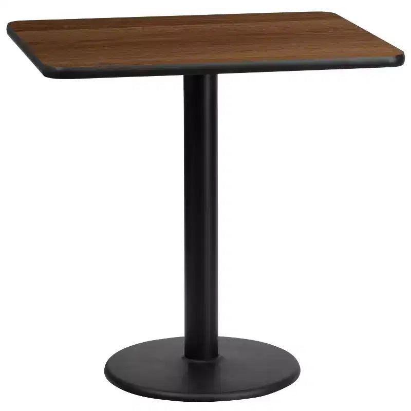 Emma and Oliver 24x30 Rectangular Laminate Table with 18 Round Table Base