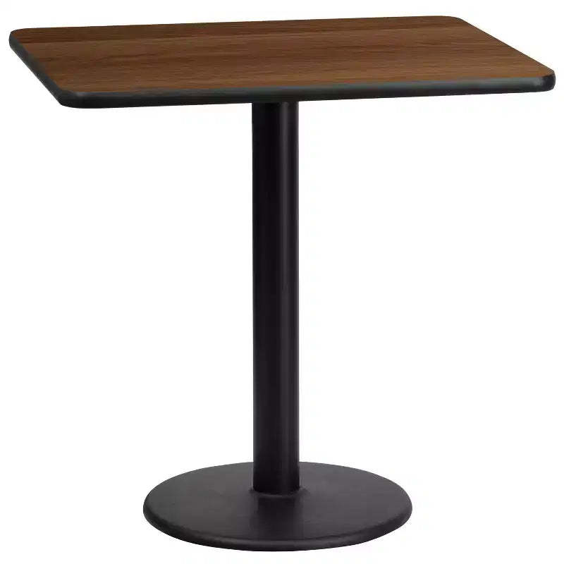 Emma and Oliver 24x30 Rectangular Laminate Table with 18 Round Table Base