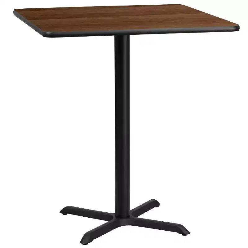 Emma and Oliver 36 Square Laminate Table Top with 30x30 Bar Height Table Base