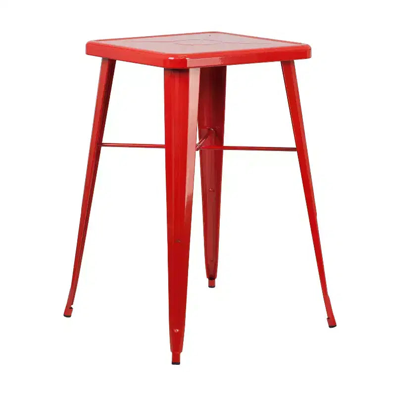 Flash Furniture Commercial Grade 23.75 Square Metal Indoor-Outdoor Bar Height Table