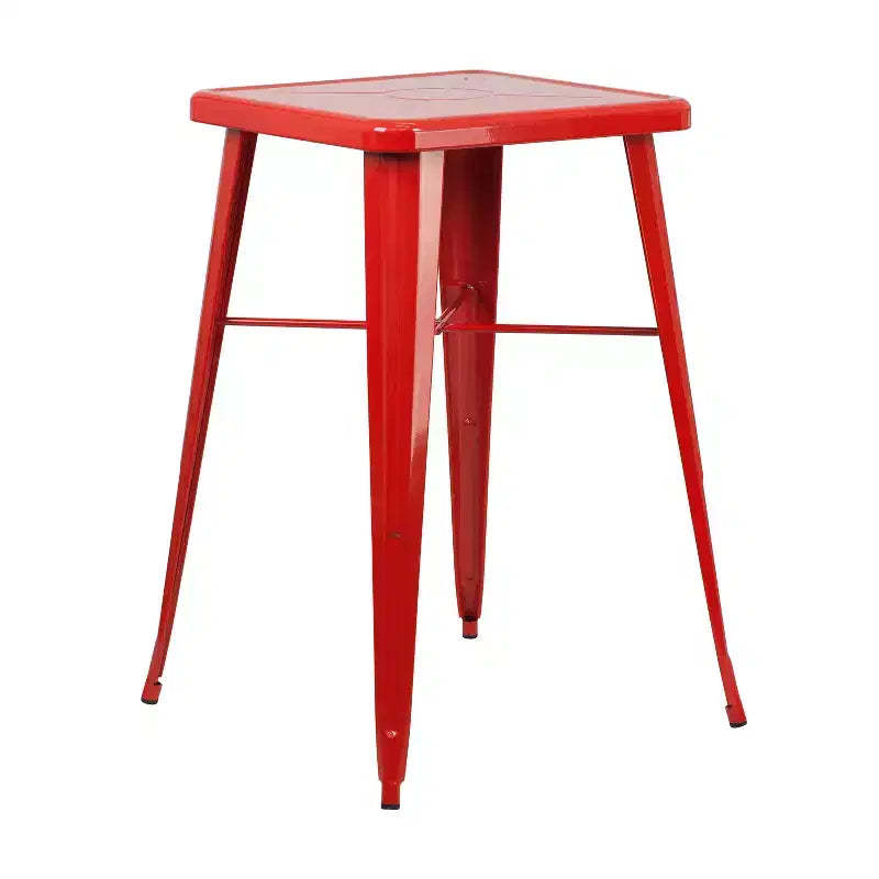 Flash Furniture Commercial Grade 23.75 Square Metal Indoor-Outdoor Bar Height Table