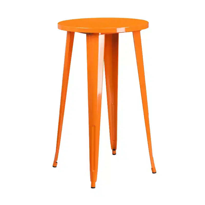Flash Furniture Commercial Grade 24 Round Metal Indoor-Outdoor Bar Height Table