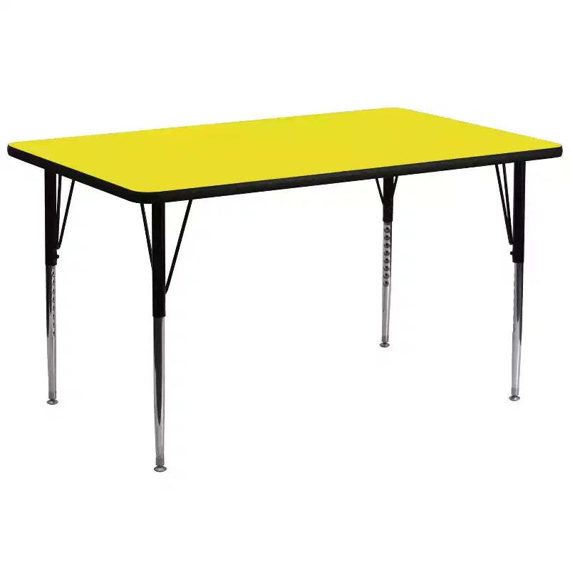Flash Furniture 30''W x 72''L Rectangular HP Laminate Activity Table - Standard Height Adjustable Legs