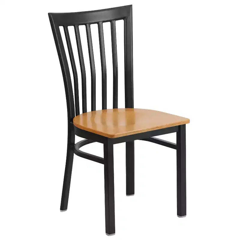 Flash Furniture Black School House Back Metal Restaurant Chair