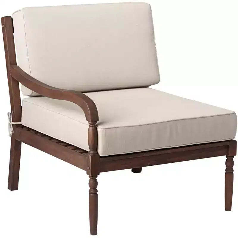 Teal Island Designs Napa Modular Natural Dark Oil Acacia Left Arm Chair