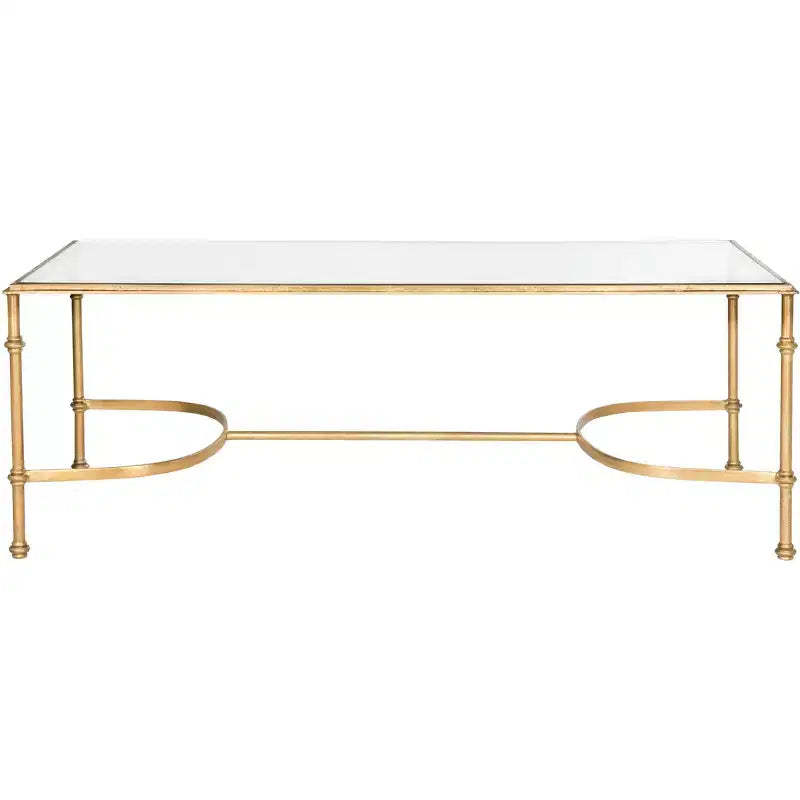 Lucille Coffee Table - Gold/Glass - Safavieh