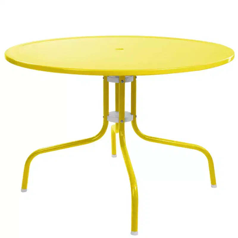 Northlight 39.25-Inch Outdoor Retro Metal Tulip Table, Yellow