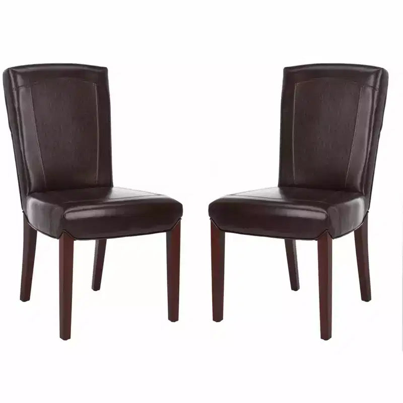Ken Leather Side Chair (Set of 2) - HUD8200 - Safavieh Couture