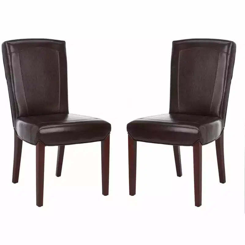 Ken Leather Side Chair (Set of 2) - HUD8200 - Safavieh Couture