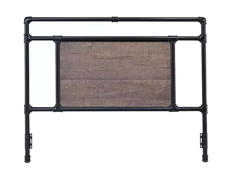 Glenwillow Home Exmore Metal Headboard in Matte Black or Antique Brass