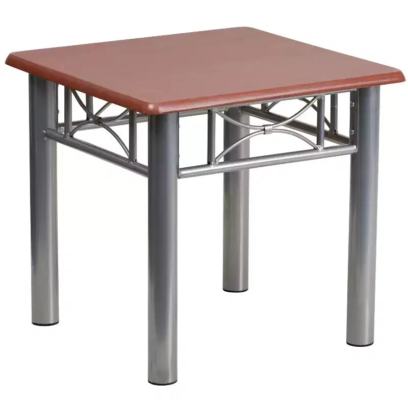 Flash Furniture Laminate End Table with Steel Frame