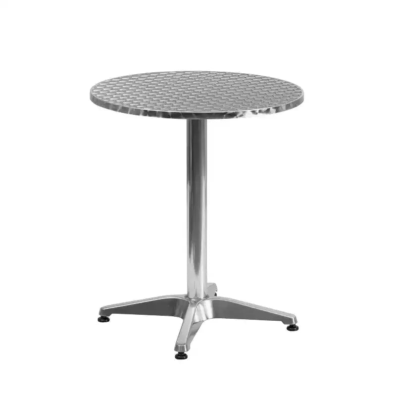 Emma and Oliver 23.5 Round Aluminum Indoor-Outdoor Table