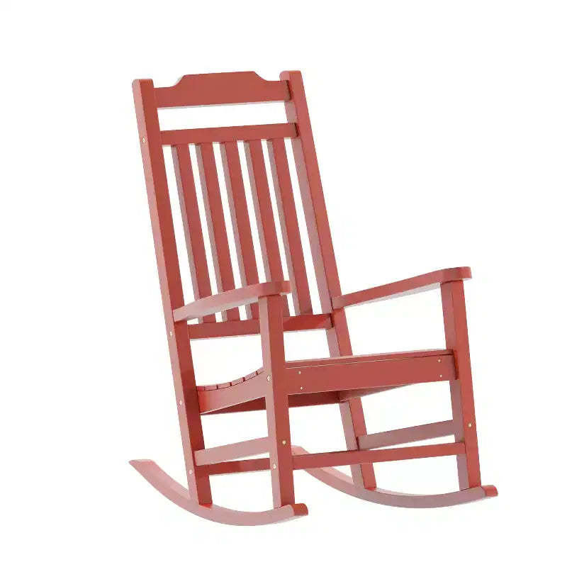 Flash Furniture Winston All-Weather Poly Resin Wood Rocking Chair