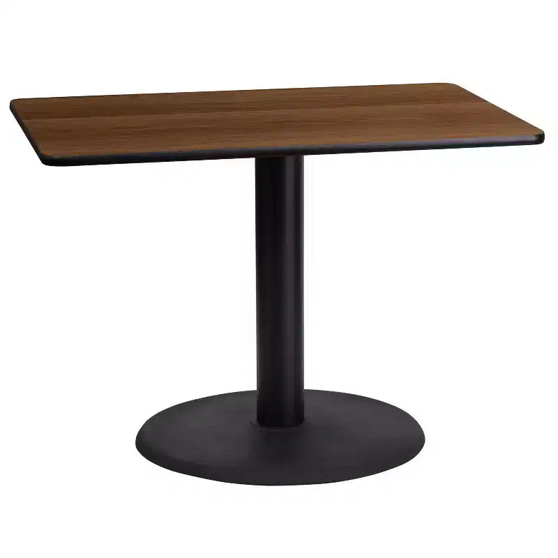 Emma and Oliver 24x42 Rectangular Laminate Table with 24 Round Table Base