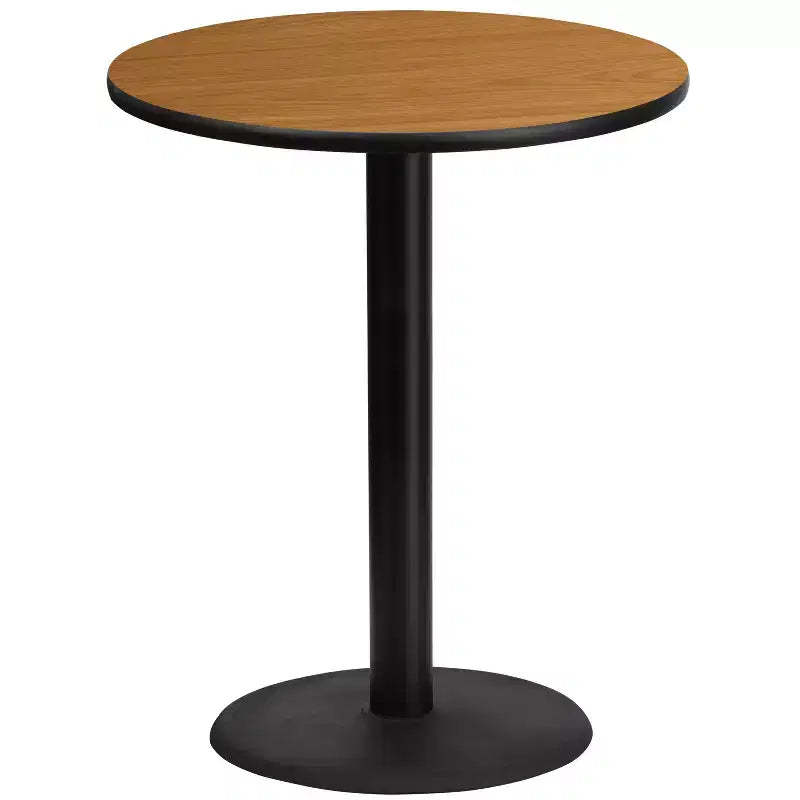 Emma and Oliver 36 Round Laminate Table Top with 24 Round Bar Height Table Base