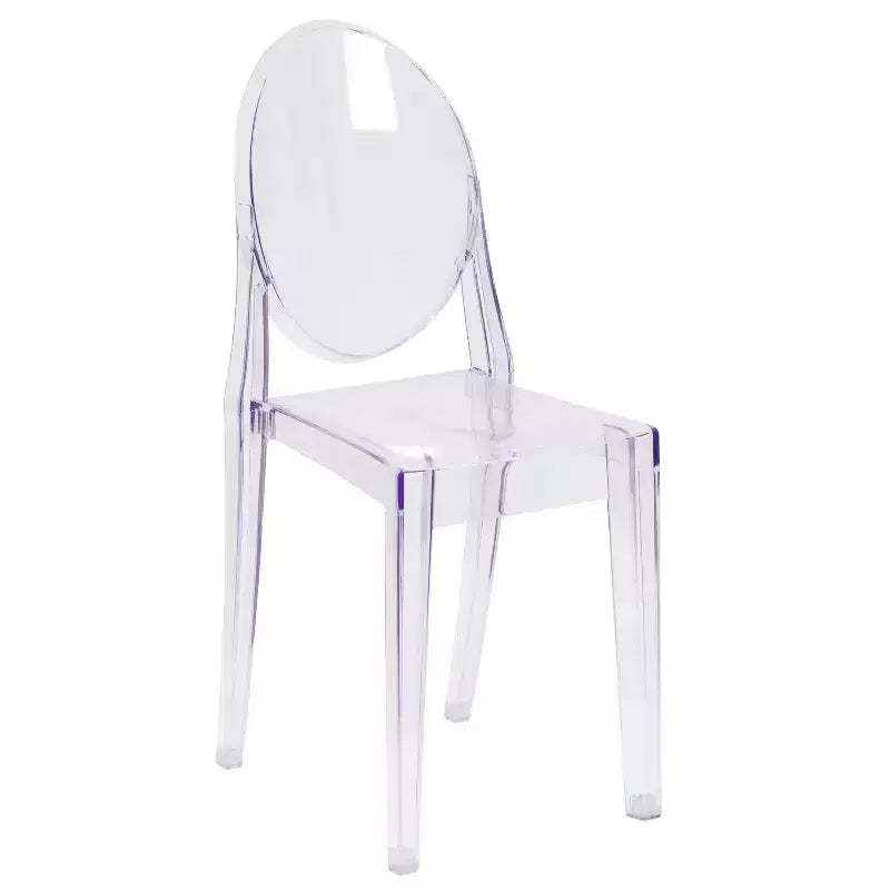 Emma and Oliver Ghost Side Chair in Transparent Crystal