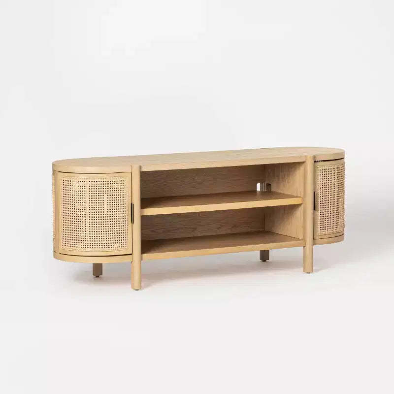 Portola Hills Caned Door TV Stand for TVs up to 60 - Threshold designed with Studio McGee