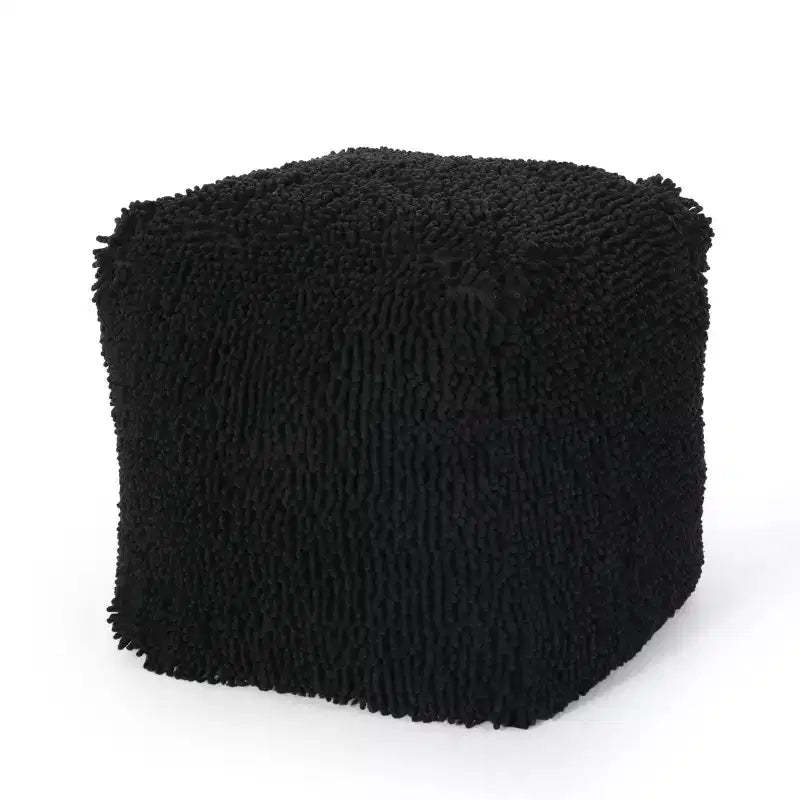 Moloney Modern Microfiber Chenille Cube Pouf - Christopher Knight Home