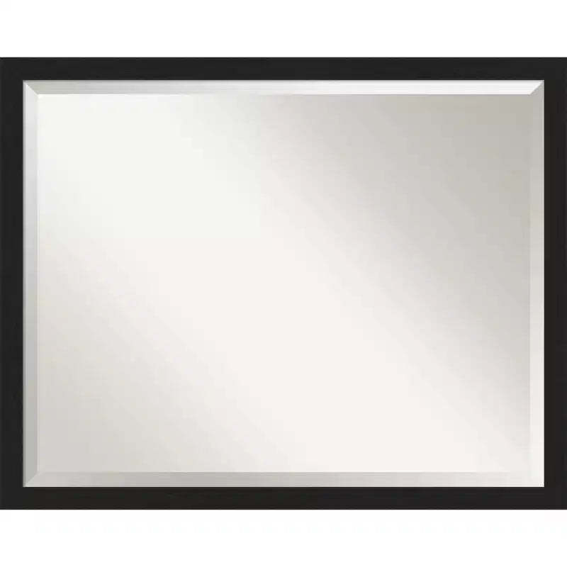 Grace Narrow Brushed Framed Bathroom Vanity Wall Mirror Black - Amanti