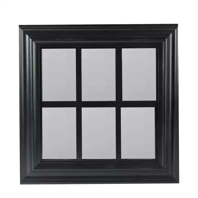 Northlight 17 Black Contemporary Square Windowpane Wall Mirror
