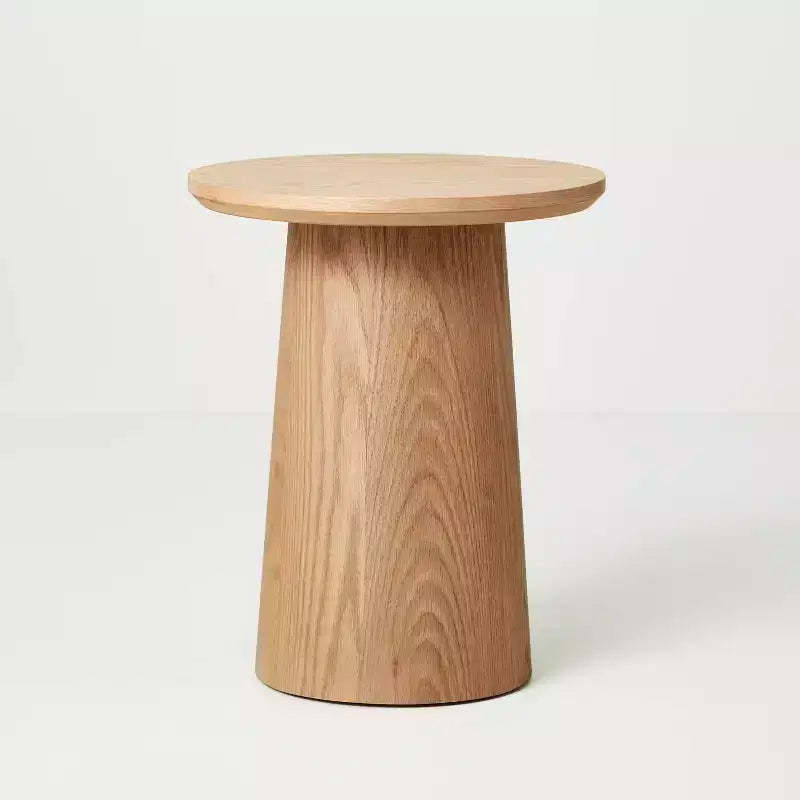 Wooden Round Pedestal Accent Side Table - Hearth & Hand with Magnolia