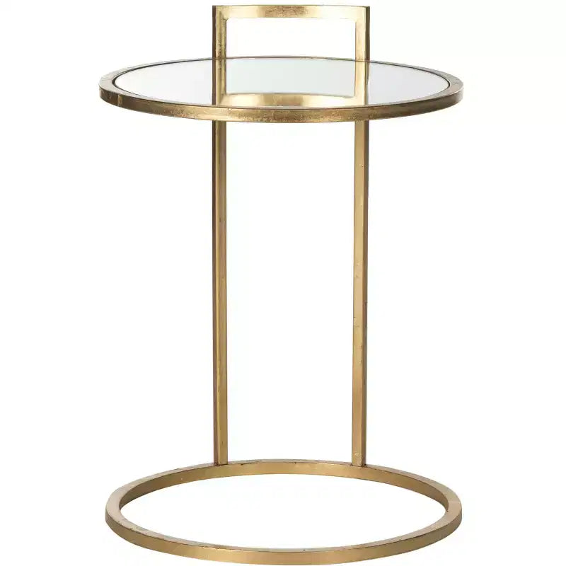Calvin End Table - FOX2571A - Gold/Mirror - Safavieh Couture
