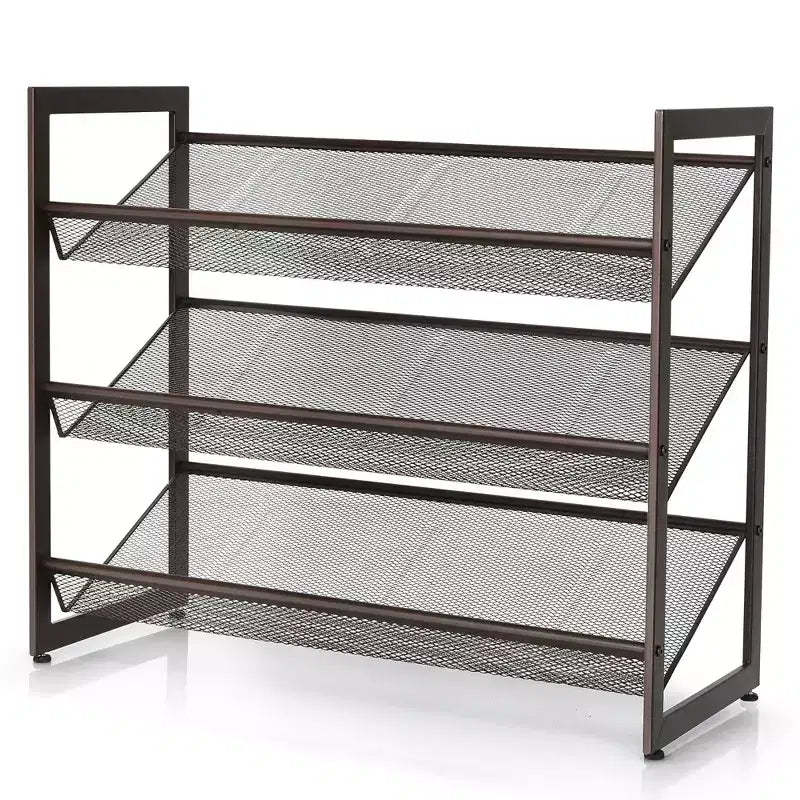 Costway 2-Tier\3-Tier\4-Tier Shoe Rack Adjustable to Flat or Slant Shoe Organizer Holder Stand
