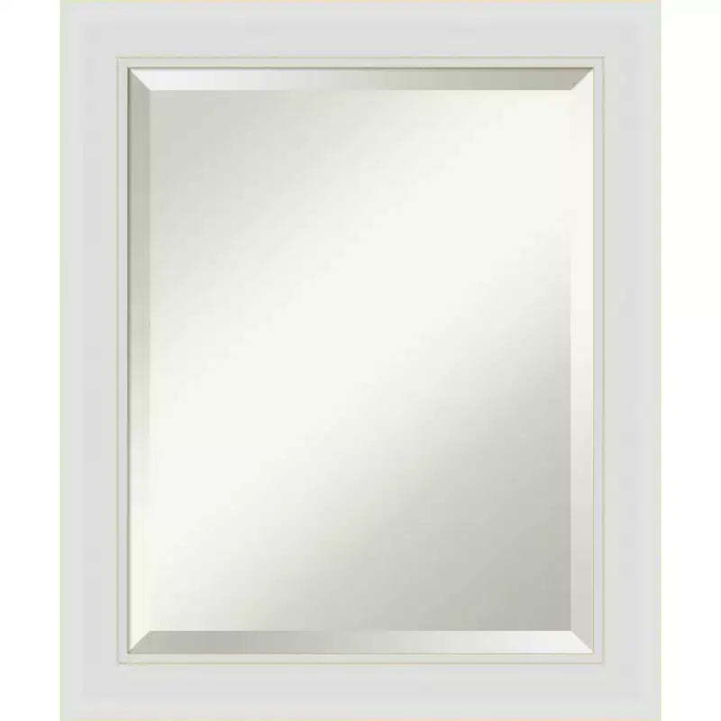 Flair Framed Bathroom Vanity Wall Mirror Soft White - Amanti Art