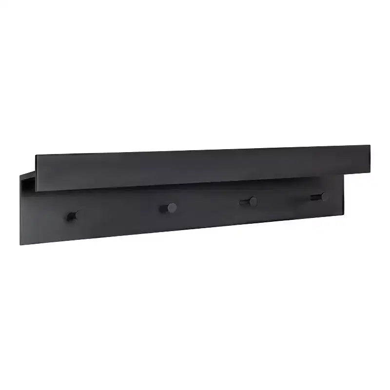 36 x 7.5 x 4.5 Levie Wood Wall Shelf Ledge with Knobs - Kate & Laurel All Things Decor