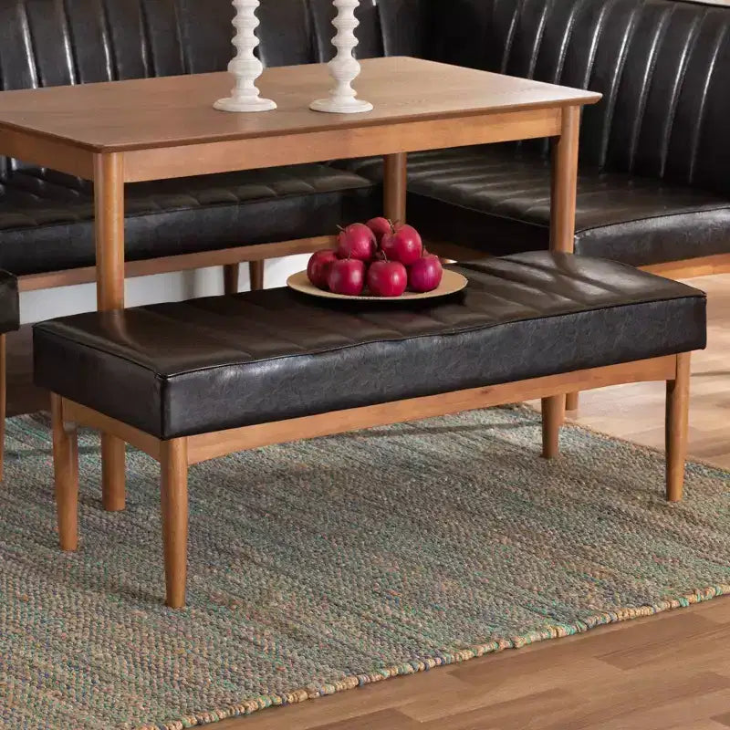 Daymond Wood Dining Ottoman - Baxton Studio