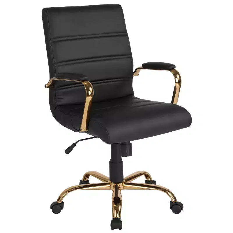 Merrick Lane Contemporary Mid-Back Home Office Chair with Padded Arms