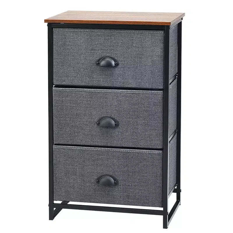 Costway 3 Drawer Nightstand Side Table Storage Tower Dresser Chest Home Office Furniture