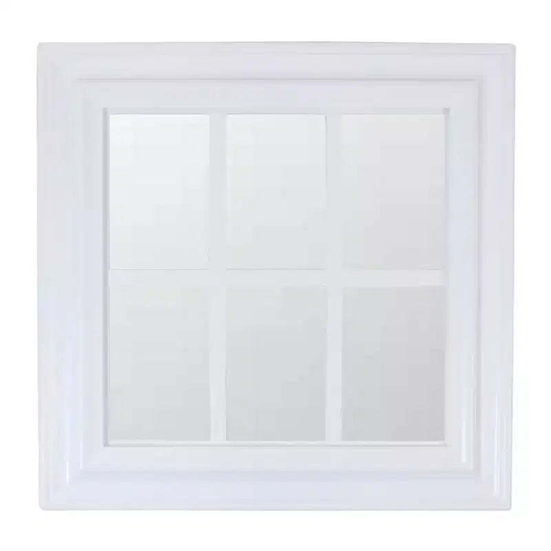 Northlight Mullions Windowpane Square Wall Mirror - 16.5 - White