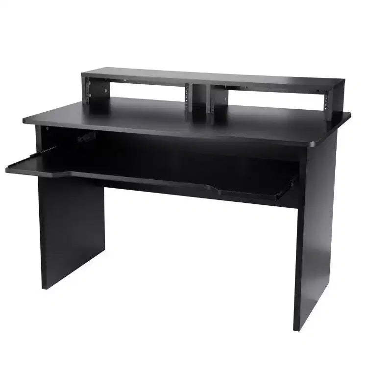 Monoprice Studio Workstation with Dual 3U Rack Bays and 66-key Keyboard Controller Tray, For Modern Home Studio - Stage Right Series