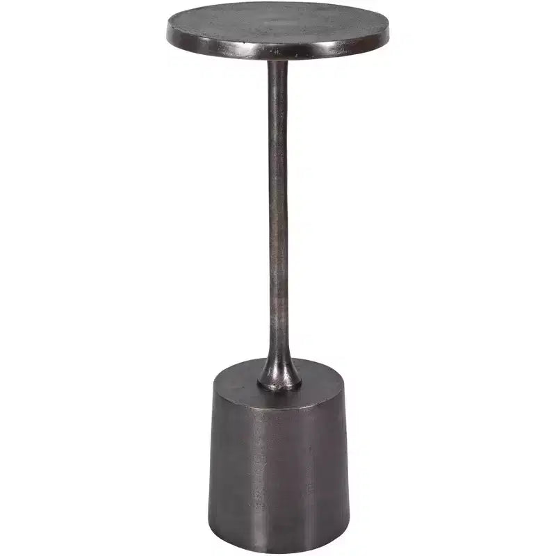 Uttermost Modern Nickel Aluminum Round Drink Table 10 Wide Silver for Living Room Bedroom Bedside Entryway House Office Bathroom